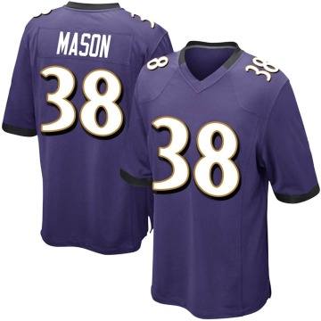Ben Mason Youth Purple Game Team Color Jersey