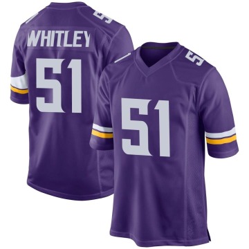 Benton Whitley Men's Purple Game Team Color Jersey