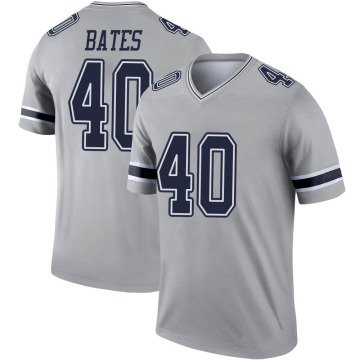 Bill Bates Youth Gray Legend Inverted Jersey
