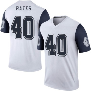 Bill Bates Youth White Legend Color Rush Jersey