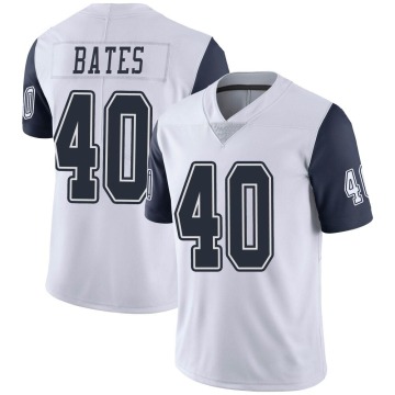 Bill Bates Youth White Limited Color Rush Vapor Untouchable Jersey