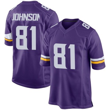 Bisi Johnson Men's Purple Game Team Color Jersey