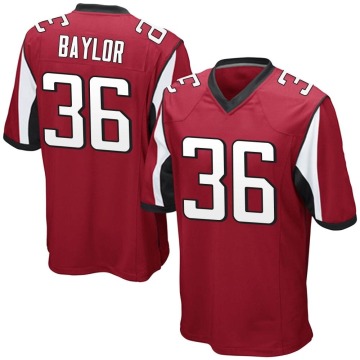 B.J. Baylor Youth Red Game Team Color Jersey