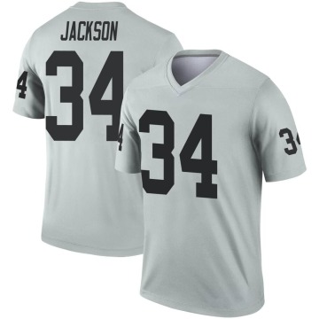 Bo Jackson Men's Legend Inverted Silver Jersey