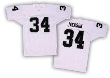 Bo Jackson Men's White Authentic Throwback Jersey