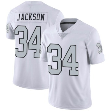 Bo Jackson Men's White Limited Color Rush Jersey
