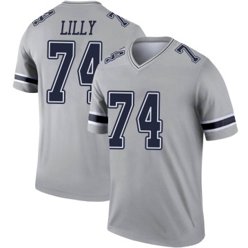 Bob Lilly Men's Gray Legend Inverted Jersey