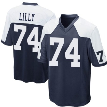 Bob Lilly Men's Navy Blue Game Throwback Jersey