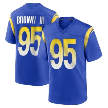 Bobby Brown III Men's Brown Game Royal Alternate Jersey
