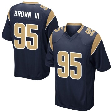 Bobby Brown III Youth Brown Game Navy Team Color Jersey