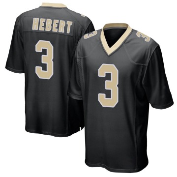 Bobby Hebert Youth Black Game Team Color Jersey