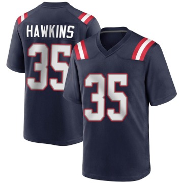 Brad Hawkins Youth Navy Blue Game Team Color Jersey