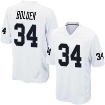 Brandon Bolden Men's White Game Jersey