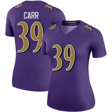 Brandon Carr Women's Purple Legend Color Rush Jersey
