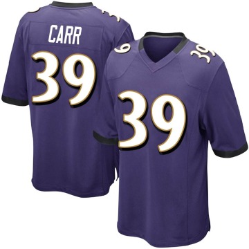 Brandon Carr Youth Purple Game Team Color Jersey