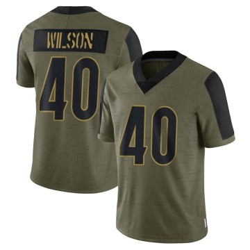 Brandon Wilson Men's Olive Limited 2021 Salute To Service Jersey