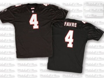 Brett Favre Men's Black Authentic Throwback Jersey