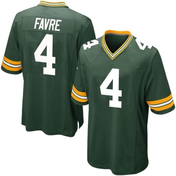 Brett Favre Youth Green Game Team Color Jersey