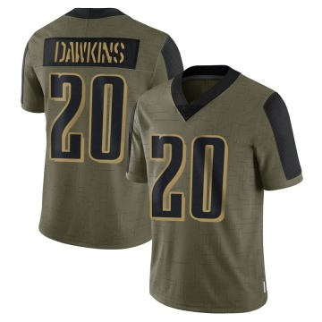 Brian Dawkins Youth Olive Limited 2021 Salute To Service Jersey