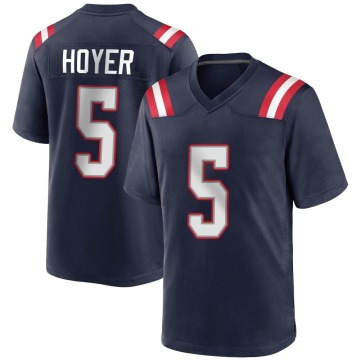 Brian Hoyer Youth Navy Blue Game Team Color Jersey