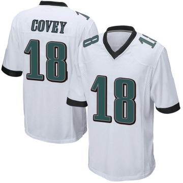 Britain Covey Men's White Game Jersey
