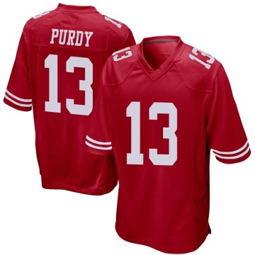 Brock Purdy Men's Red Game Team Color Jersey