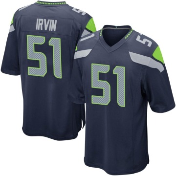 Bruce Irvin Youth Navy Game Team Color Jersey