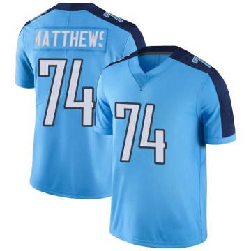 Bruce Matthews Youth Light Blue Limited Color Rush Jersey