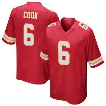 Bryan Cook Youth Red Game Team Color Jersey