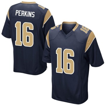Bryce Perkins Youth Navy Game Team Color Jersey