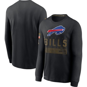 Buffalo Bills Men's Black 2020 Salute to Service Sideline Performance Long Sleeve T-Shirt