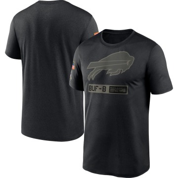 Buffalo Bills Men's Black 2020 Salute to Service Team Logo Performance T-Shirt