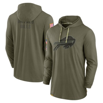 Buffalo Bills Men's Olive 2022 Salute to Service Tonal Pullover Hoodie