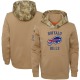Buffalo Bills Youth Khaki 2019 Salute to Service Therma Pullover Hoodie