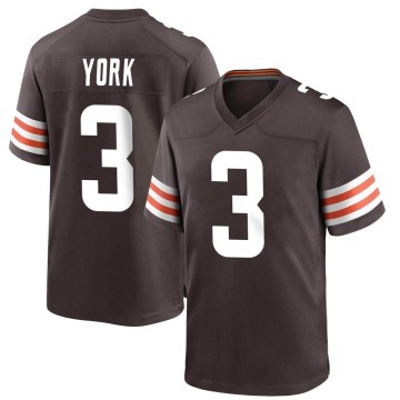 Cade York Youth Brown Game Team Color Jersey
