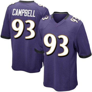 Calais Campbell Youth Purple Game Team Color Jersey