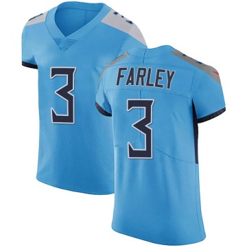 Caleb Farley Men's Light Blue Elite Team Color Vapor Untouchable Jersey