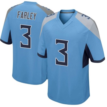 Caleb Farley Men's Light Blue Game Jersey