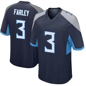 Caleb Farley Men's Navy Game Jersey
