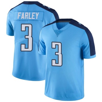 Caleb Farley Youth Light Blue Limited Color Rush Jersey