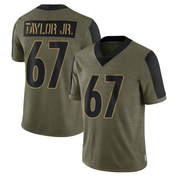 Calvin Taylor Jr. Men's Olive Limited 2021 Salute To Service Jersey