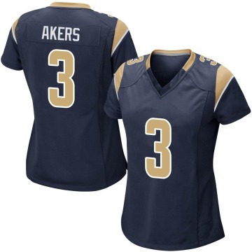 Cam Akers Women's Navy Game Team Color Jersey