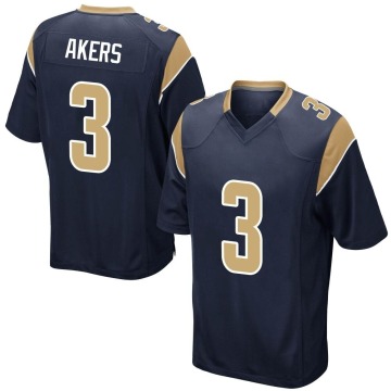 Cam Akers Youth Navy Game Team Color Jersey