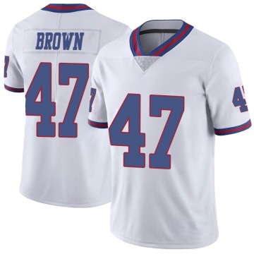 Cam Brown Men's White Limited Color Rush Jersey