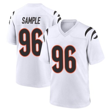 Cam Sample Youth White Game Jersey
