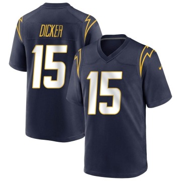 Cameron Dicker Youth Navy Game Team Color Jersey