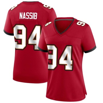 Carl Nassib Women's Red Game Team Color Jersey