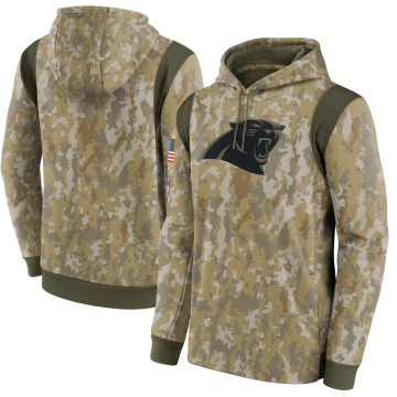 Carolina Panthers Men's Camo 2021 Salute To Service Therma Performance Pullover Hoodie