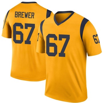 Chandler Brewer Youth Gold Legend Color Rush Jersey