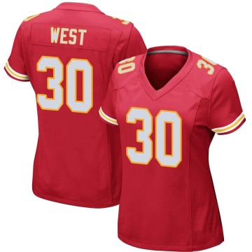 Charcandrick West Women's Red Game Team Color Jersey